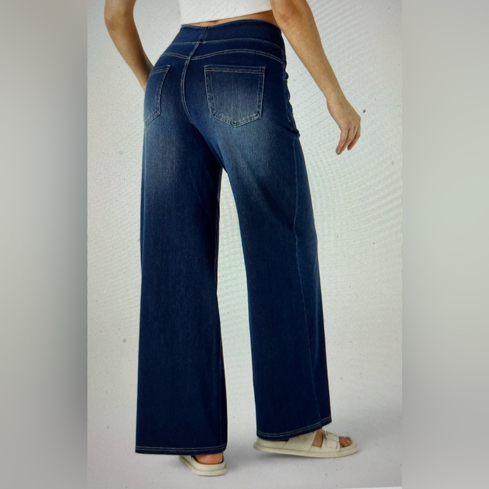 HALARA Flex High Waisted Pockets Baggy Wide Leg Jeans NWT Sz LP - Picture 5 of 11